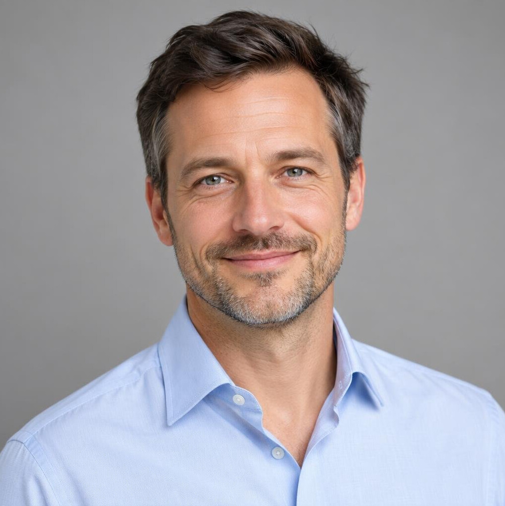 German man professional studio portrait